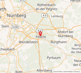 Map of Feucht, Bavaria