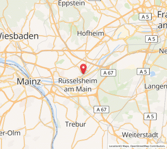 Map of Flörsheim am Main, Hesse