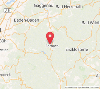 Map of Forbach, Baden-Wurttemberg