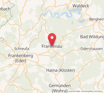Map of Frankenau, Hesse
