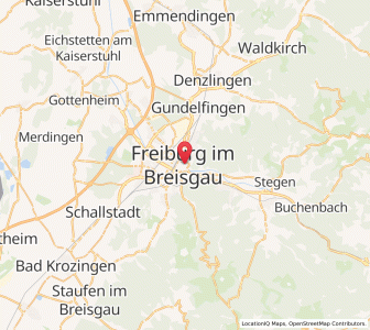 Map of Freiburg im Breisgau, Baden-Wurttemberg
