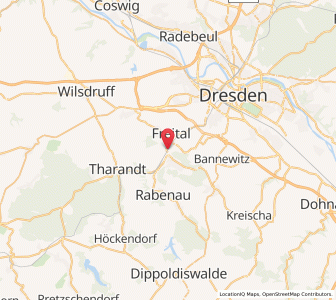 Map of Freital, Saxony