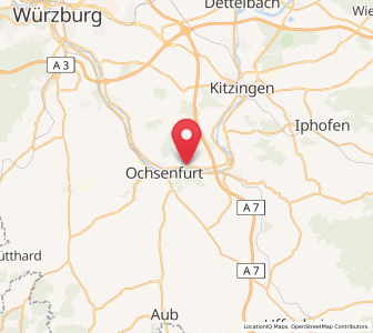 Map of Frickenhausen, Bavaria