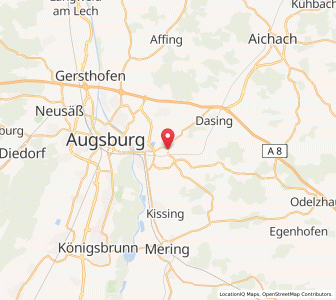 Map of Friedberg, Bavaria