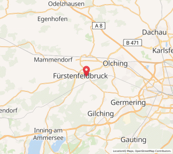 Map of Fürstenfeldbruck, Bavaria
