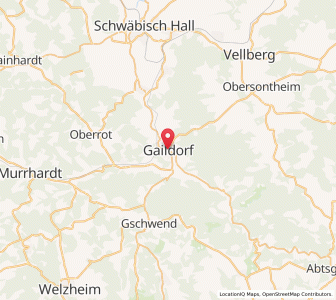 Map of Gaildorf, Baden-Wurttemberg