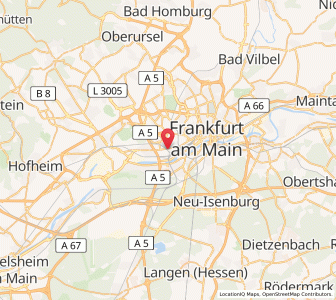 Map of Frankfurt-Gallus, Hesse