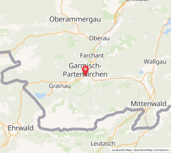 Map of Garmisch-Partenkirchen, Bavaria