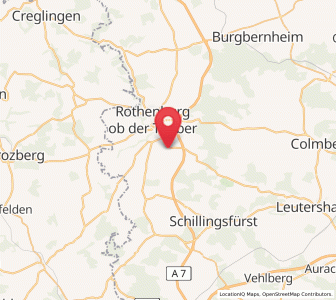 Map of Gebsattel, Bavaria