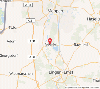 Map of Geeste, Lower Saxony