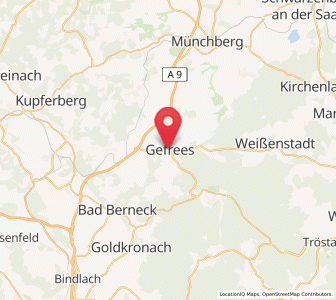 Map of Gefrees, Bavaria