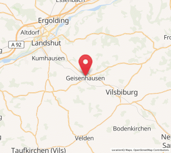 Map of Geisenhausen, Bavaria