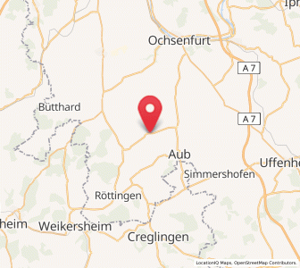 Map of Gelchsheim, Bavaria