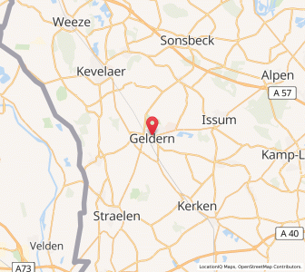 Map of Geldern, North Rhine-Westphalia