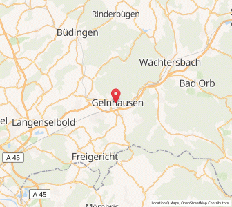 Map of Gelnhausen, Hesse