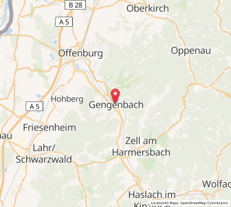 Map of Gengenbach, Baden-Wurttemberg