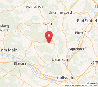 Map of Gerach, Bavaria