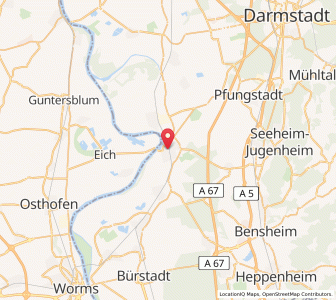 Map of Gernsheim, Hesse