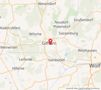 Map of Gifhorn, Lower Saxony