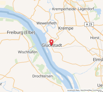 Map of Glückstadt, Schleswig-Holstein