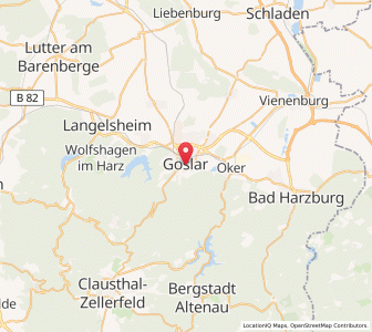 Map of Goslar, Lower Saxony