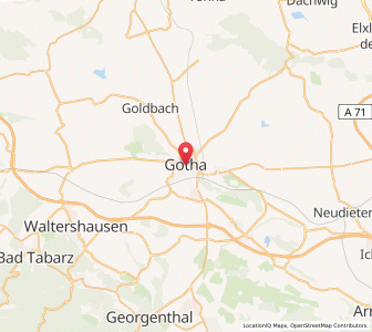 Map of Gotha, Thuringia