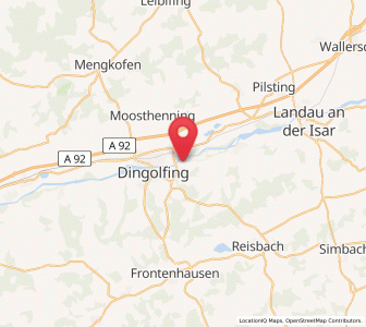 Map of Gottfrieding, Bavaria