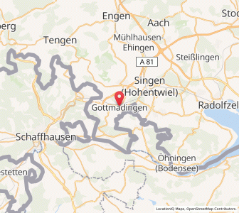 Map of Gottmadingen, Baden-Wurttemberg