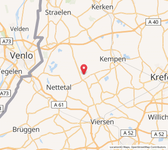 Map of Grefrath, North Rhine-Westphalia