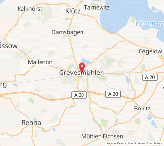 Map of Grevesmühlen, Mecklenburg-Vorpommern