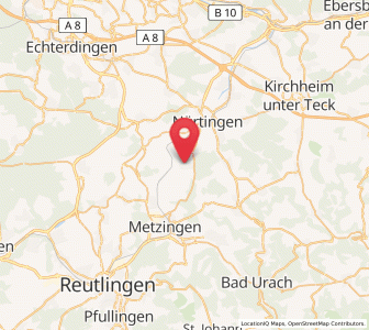Map of Großbettlingen, Baden-Wurttemberg