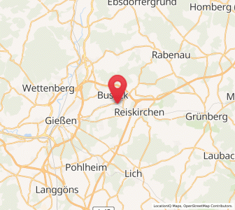 Map of Buseck, Hesse