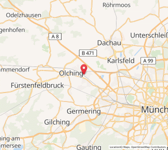 Map of Gröbenzell, Bavaria