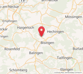Map of Grosselfingen, Baden-Wurttemberg