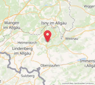 Map of Grünenbach, Bavaria