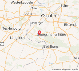 Map of Hagen am Teutoburger Wald, Lower Saxony