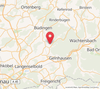 Map of Hain-Gründau, Hesse