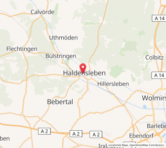 Map of Neuhaldensleben, Saxony-Anhalt