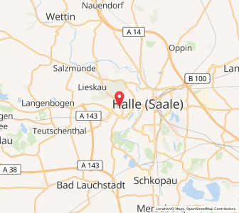 Map of Halle-Neustadt, Saxony-Anhalt