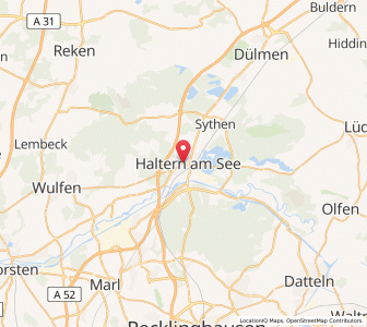 Map of Haltern in Westfalen, North Rhine-Westphalia