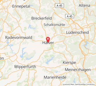 Map of Halver, North Rhine-Westphalia