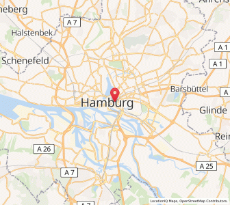 Map of Bezirk Hamburg-Mitte, Hamburg
