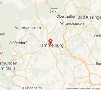 Map of Hammelburg, Bavaria