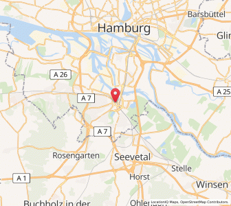 Map of Hamburg-Harburg, Hamburg