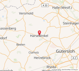 Map of Harsewinkel, North Rhine-Westphalia