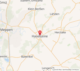 Map of Haselünne, Lower Saxony