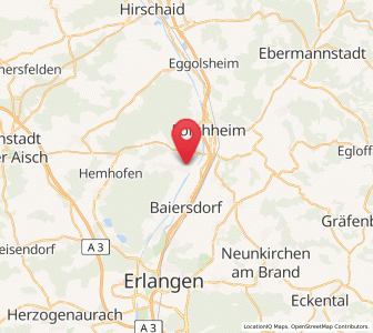 Map of Hausen, Bavaria