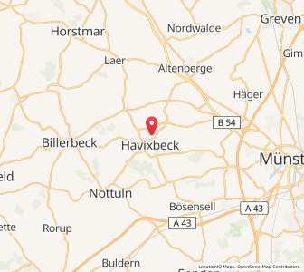 Map of Havixbeck, North Rhine-Westphalia