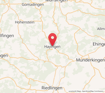 Map of Hayingen, Baden-Wurttemberg