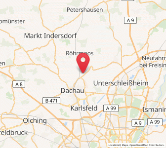 Map of Hebertshausen, Bavaria